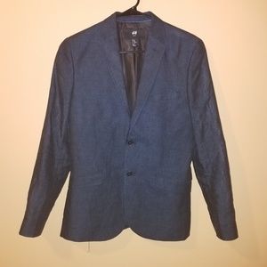 H&M Linen Navy Blazer